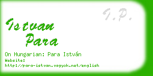 istvan para business card